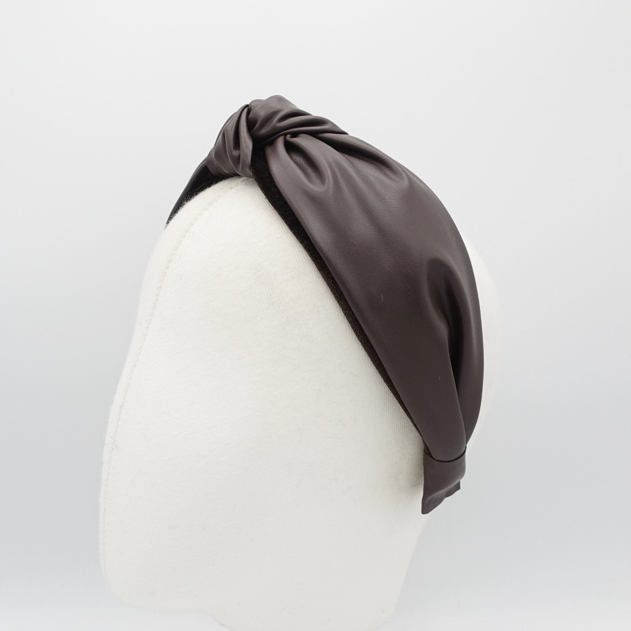 veryshine.com hairband/headband velvet layered leather top knot headband stylish women hair accessory