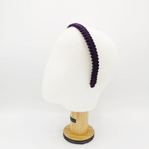 veryshine.com hairband/headband velvet wrapped headband zigzag pattern hairband women hair accessory