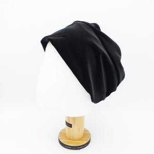 veryshine.com Hat Black velvet beanie hat stretchable women hat