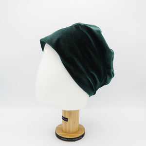 veryshine.com Hat Green velvet beanie hat stretchable women hat