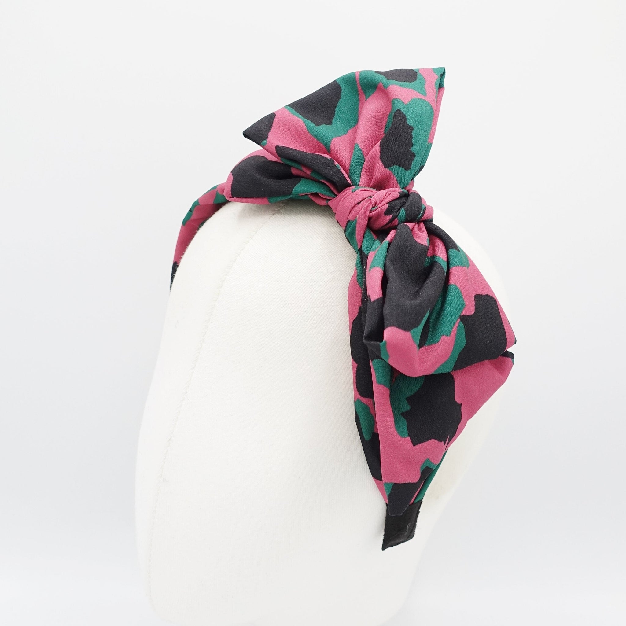 veryshine.com Headband abstract flower print headband bow knotted hairband fashion headband for women hair accessory