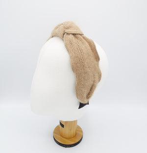 veryshine.com Headband angora top knot headband winter hair accessory for women