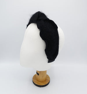 veryshine.com Headband angora top knot headband winter hair accessory for women