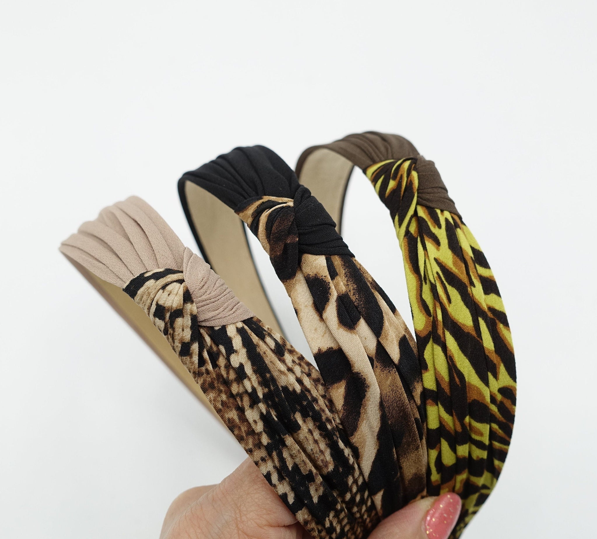 veryshine.com Headband animal print headband two tone knotted hairband leopard python hair accessory for women