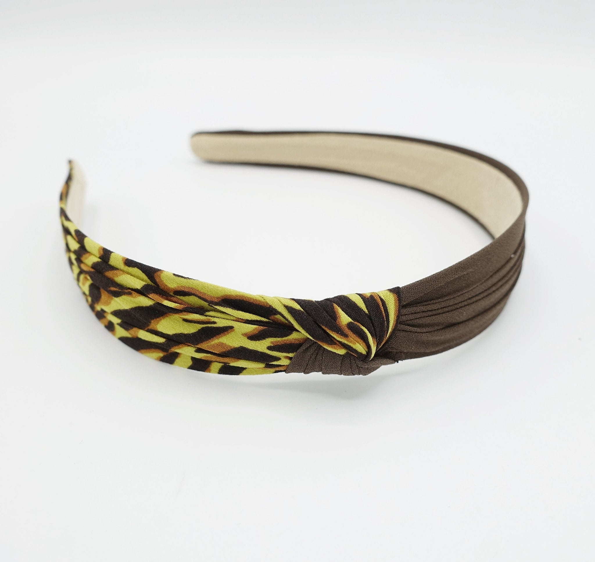 veryshine.com Headband animal print headband two tone knotted hairband leopard python hair accessory for women