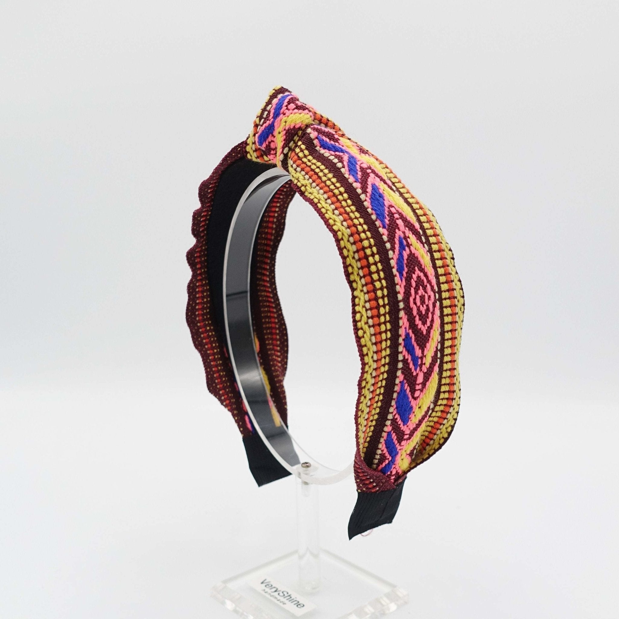 veryshine.com Headband aztec pattern headband jacquard knot hairband woman hair accessory