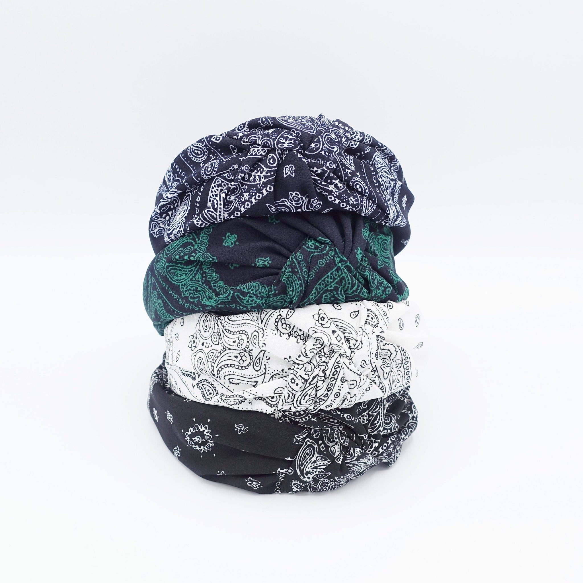 veryshine.com Headband bandana headband paisley knotted hairband women hair accessory
