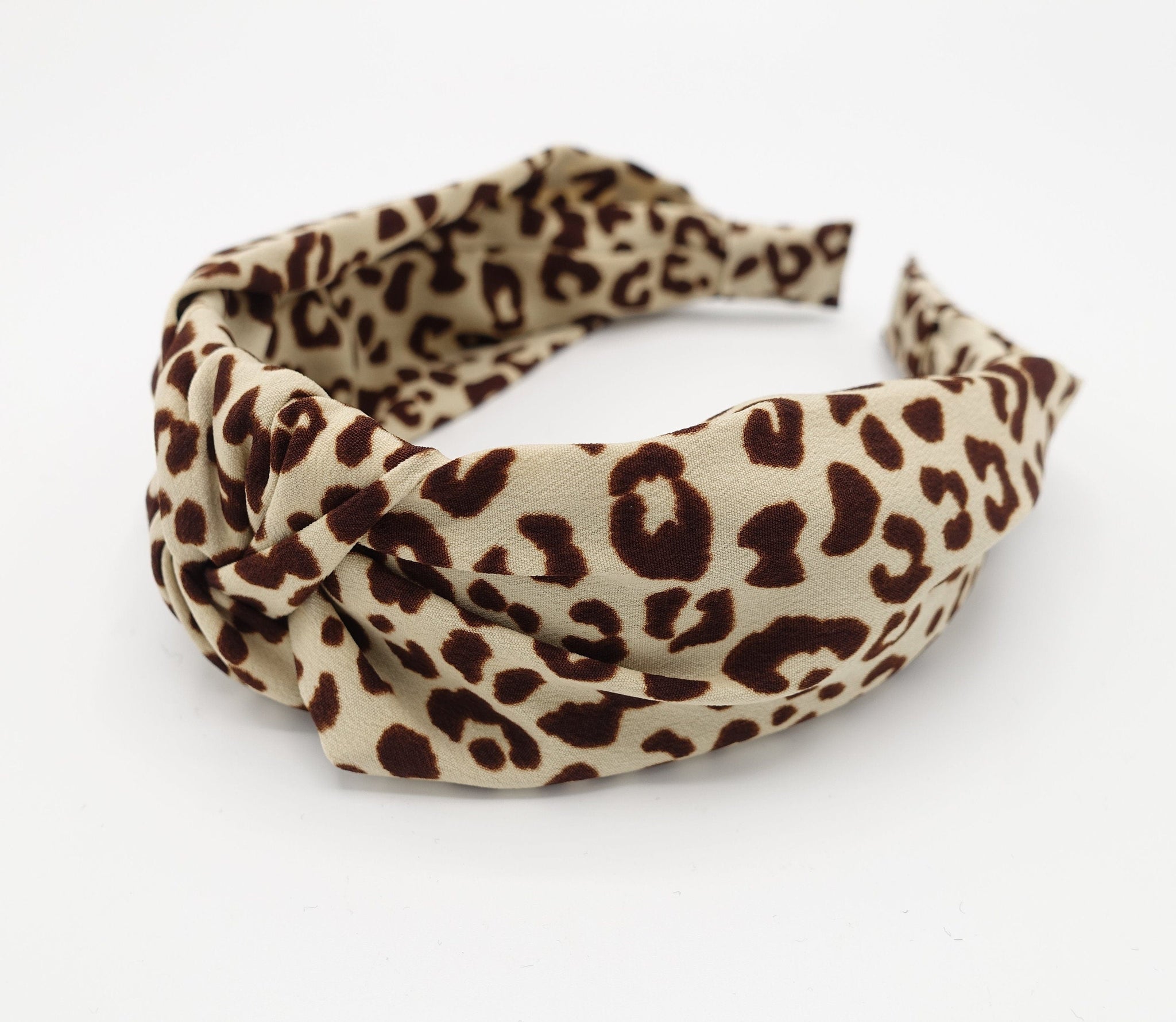 veryshine.com Headband Beige modern colorful cheetah print knot headband animal print hairband women hair accessories