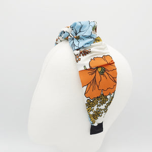 veryshine.com Headband big flower print headband pleated hairband colorful hair accessory for women