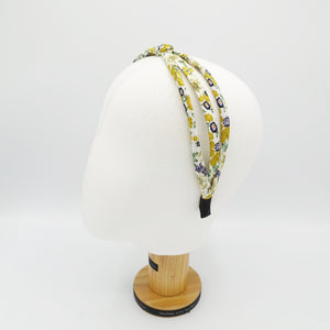 veryshine.com Headband big flower print headband triple strand hairband unique hair accessory for women