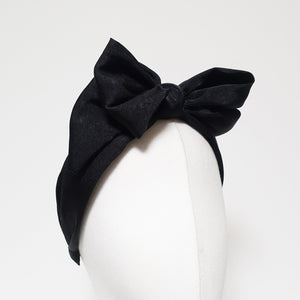 veryshine.com Headband Black big satin bow knot hairband fashion headband for women hair accessory