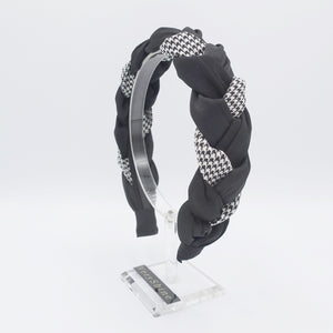 veryshine.com Headband Black braided headband, satin headband,houndstooth headband, stylish headband for women