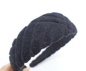 veryshine.com Headband Black colorful terry headband, padded headband, casual headband for women