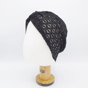 veryshine.com Headband Black floral lace turban headband, twisted hair turban, hair accessory shop for women