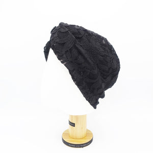 veryshine.com Headband Black flower lace span headband floral turban headwrap for women
