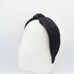 veryshine.com Headband Black high glossy organza headband knotted hairband women hair accessory