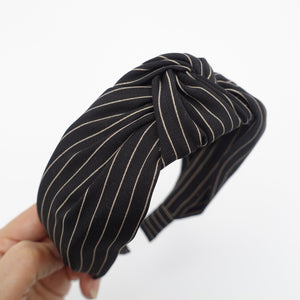 veryshine.com Headband Black knotted stripe pattern headband women hairband