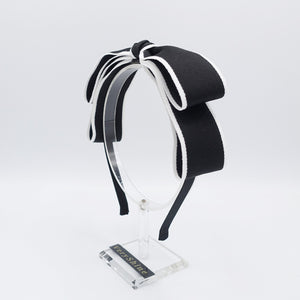 veryshine.com Headband Black layered bow headband, narrow bow headband, hair bow shop for women