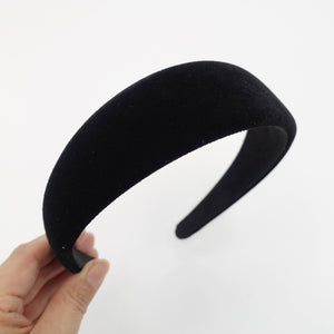 veryshine.com Headband Black lightly padded velvet headband basic women hairband Fall Winter hair accessory
