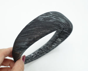 veryshine.com Headband Black metallic bling headband padded stylish fashion hairband for women