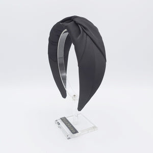 veryshine.com Headband Black satin headband, cross knot headband, stylish headband for women
