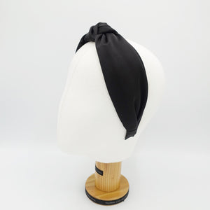 veryshine.com Headband Black silk satin top knot headband Fall Winter color hairband glossy women hair accessory