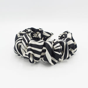 veryshine.com Headband Black white zebra satin headband volume wave hairband stylish hair accessory