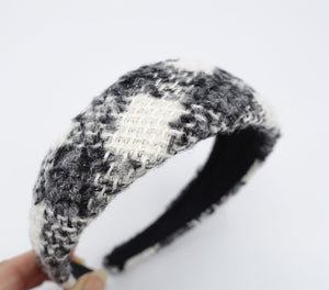 veryshine.com Headband Black woold plaid headband padded hairband shop , Fall headband, Winter headband for women