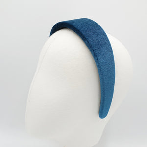 veryshine.com Headband Blue green velvet padded headband simple basic fashion hairband for women