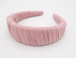 veryshine.com Headband Blush pink cotton fabric wrap headband padded hairband fashion headband for women