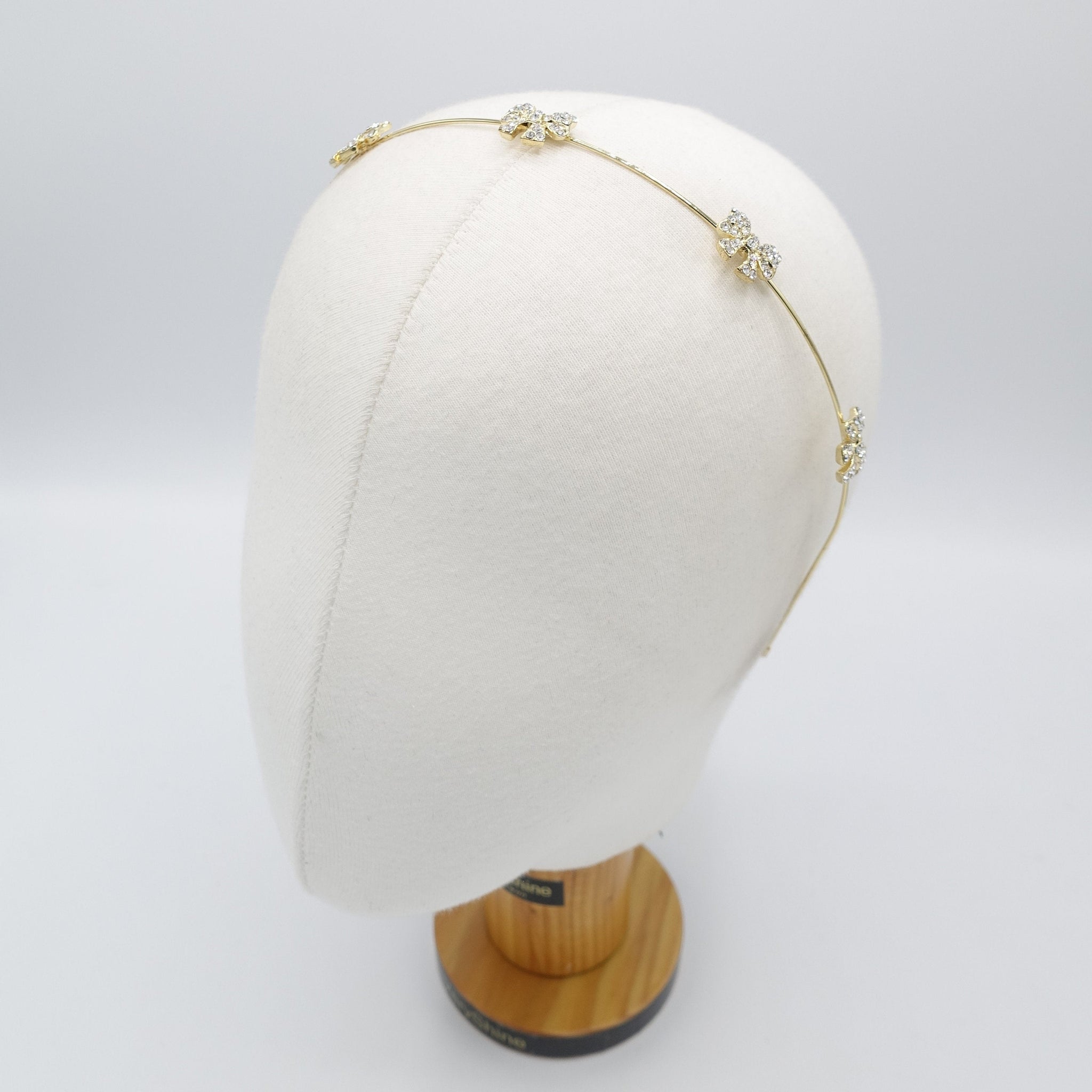 veryshine.com Headband bow knot rhinestone embellished metal thin headband