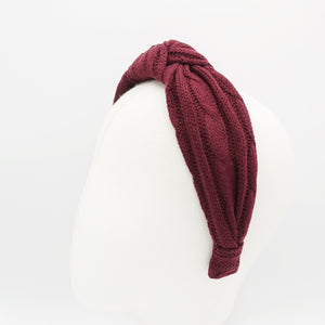 veryshine.com Headband cable knit pattern headband top knot hairband hair accessories