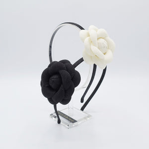 veryshine.com Headband camellia headband woolen flower thin hairband for women
