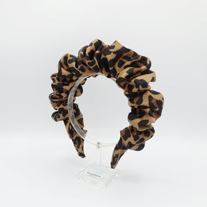 veryshine.com Headband Caramel volume wave chiffon headband leopard print stylish hairband women hair accessories