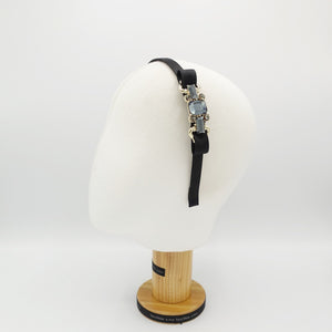 veryshine.com Headband chain buckle headband glass rhinestone embellished thin headband women hair accessory