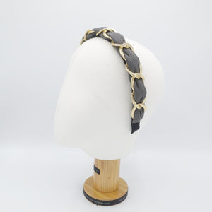 veryshine.com Headband chain wrapped quilted headband stylish women fashion hairband