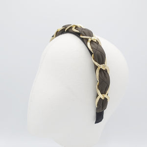 veryshine.com Headband chain wrapped quilted headband stylish women fashion hairband