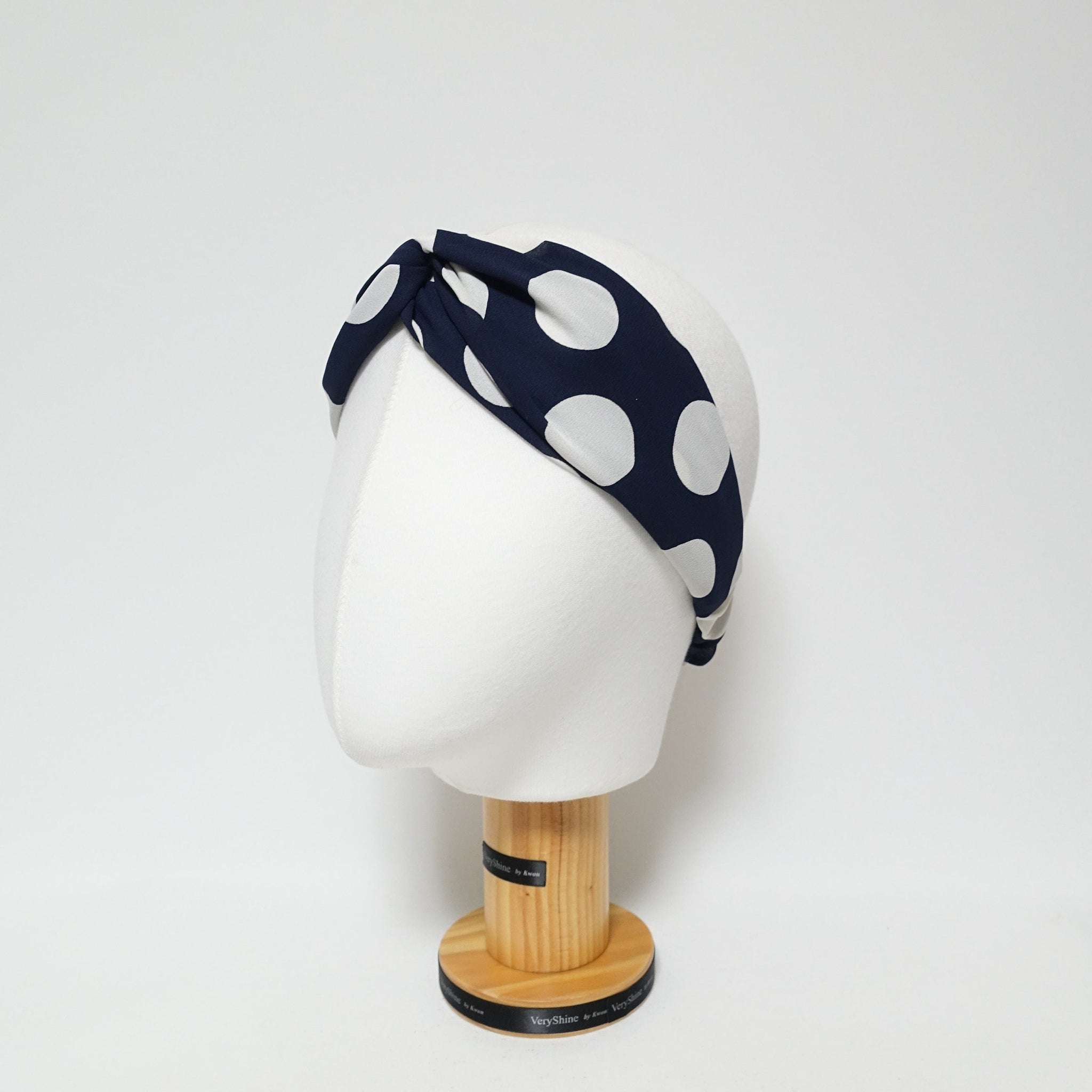 veryshine.com Headband chiffon big dot headband elastic front twist headwrap women hair accessory head band