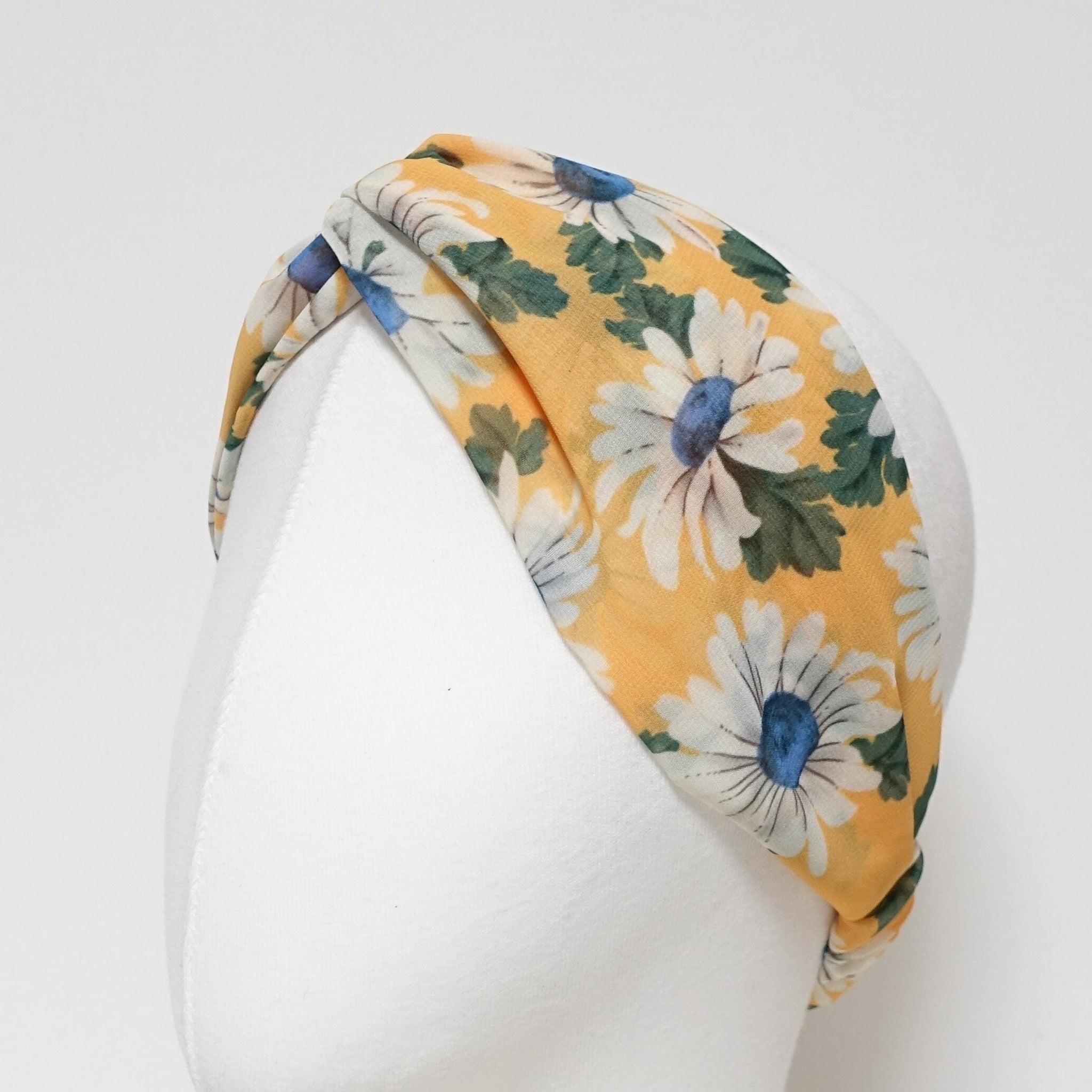 veryshine.com Headband chiffon flower print cross headband chrysanthemum motivated hairband womens headband