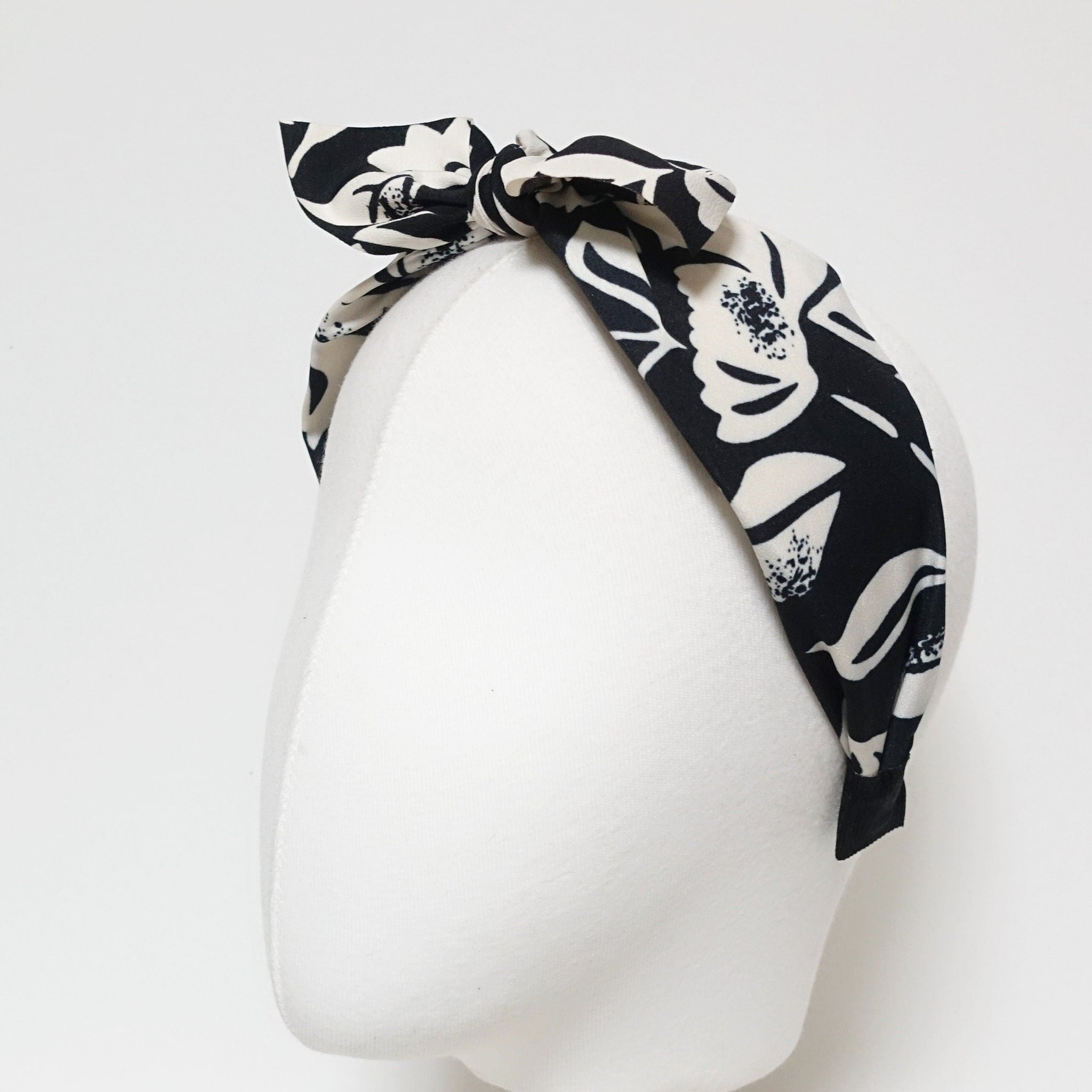 veryshine.com Headband chiffon minimal flower print headband knot hairband women hair accessory