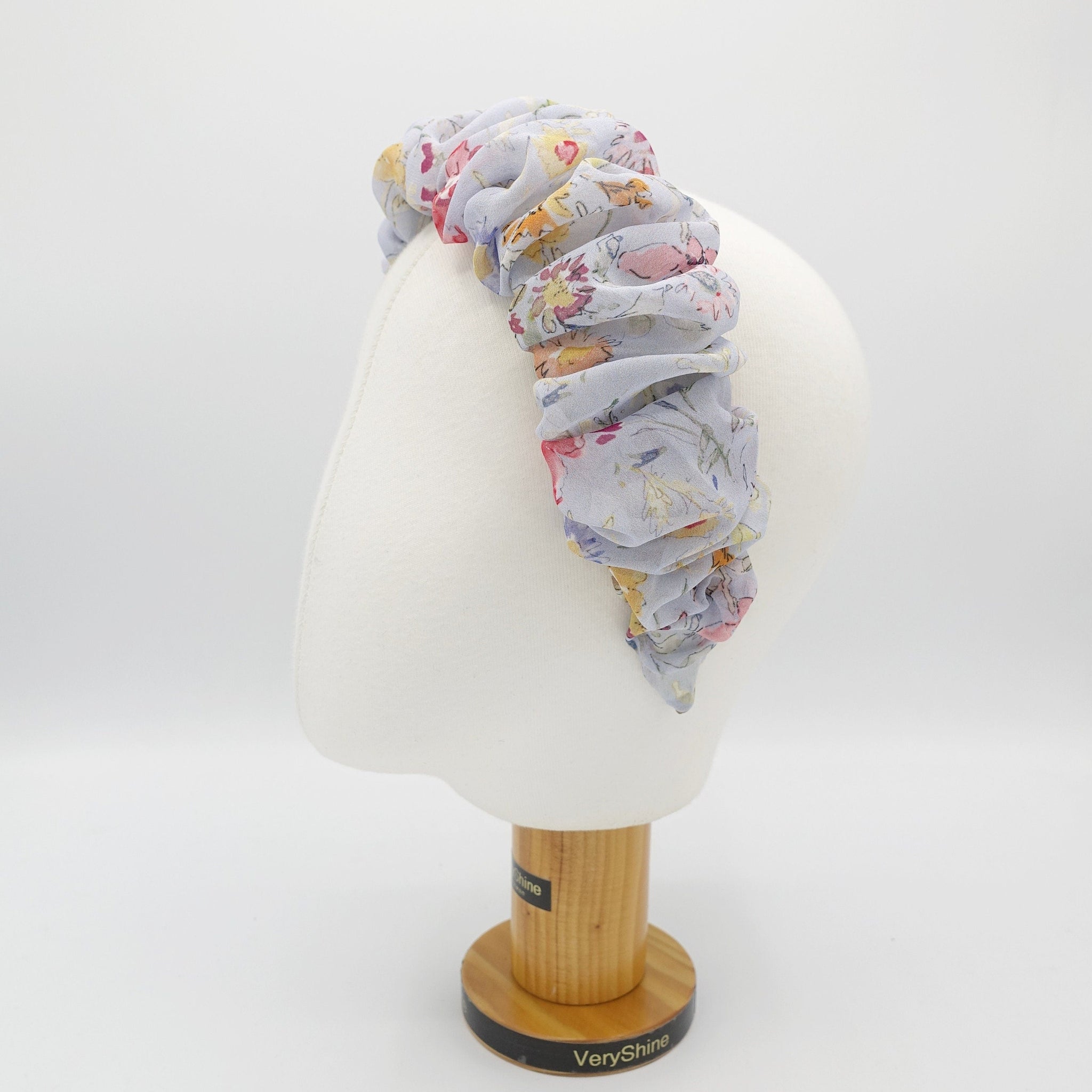 veryshine.com Headband chiffon pleated headband floral hairband for women