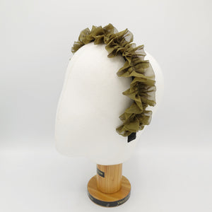 veryshine.com Headband chiffon ruffle pleated headband feminine style hairband for women