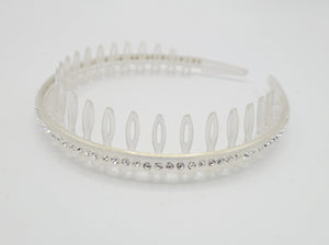 veryshine.com Headband Clear rhinestone headband tooth comb hairband for women