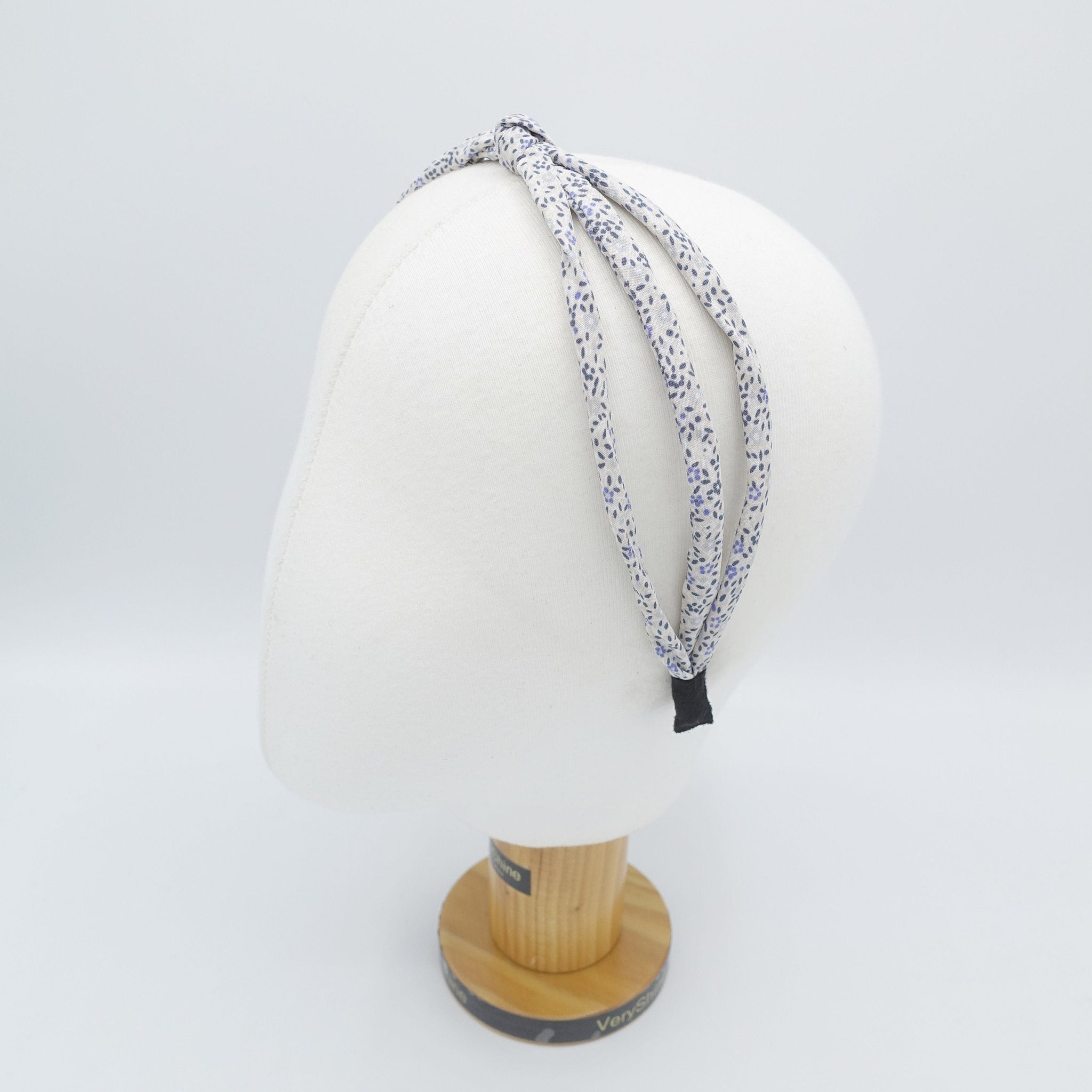veryshine.com Headband Cream white flower petal triple strand headband wired thin hairband floral women hair accessory