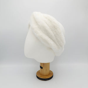 veryshine.com Headband Cream white fur cross headband fabric hair hairband soft winter hair turban