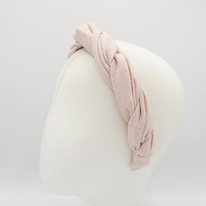 veryshine.com Headband cross 2 strand round braid imitated linen headband for women