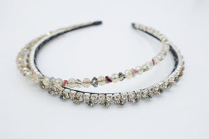veryshine.com Headband Crystal AB jeweled double headband rhinestone crystal embellished hairband women hair accessory