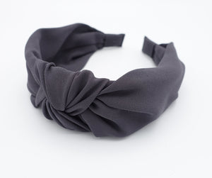 veryshine.com Headband Dark gray chiffon knot headband solid basic women hairbands