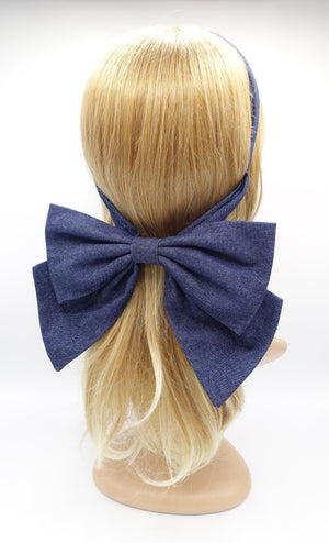 veryshine.com Headband denim hair bow, denim headband, bowheadband for women