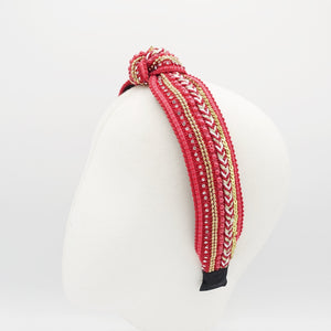 veryshine.com Headband embellished top knot headband sequin pearl rhinestone decorated hairband